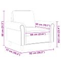 vidaXL Kreslo čierne 60 cm zamat