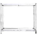 vidaXL 2-posch. stojany na pneumatiky 3ks strieborné 110x40x110cm oceľ