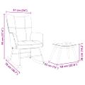 Hojdacie kreslo vidaXL s podnožkou svetložltej látky