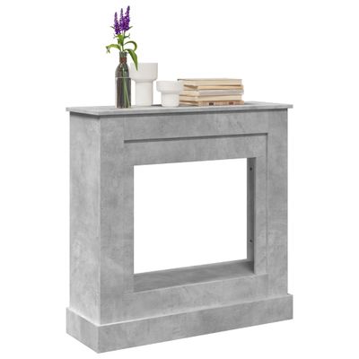 vidaXL Obloženie krbu betónovosivé 90x30x90 cm kompozitné drevo