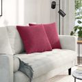 vidaXL Vankúše na pohovku 2 pcs Víno červené 50 x 50 cm