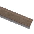 vidaXL Schodové lišty v tvare L 15 ks, hliník 100 cm, hnedé