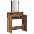 vidaXL Toaletný stolík Staré drevo 79 x 41 x 140 cm Kompozitné drevo