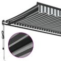 vidaXL Automaticky zaťahovacia markíza antracit a biela 600x350 cm
