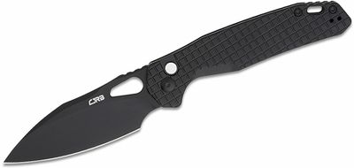 CJRB J1931-BFST FRACK vreckový nôž 9,9 cm, celočierna, celooceľový, textúra