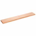 vidaXL Kúpeľňová doska bledohnedá 180x30x(2-6) cm ošetrený masív