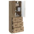 vidaXL Sada skríň 2 ks 66 x 34,5 x 87 cm Kompozitné drevo Dub artisan