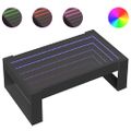 vidaXL Konferenčný stolík s nekonečnými LED čierny 90x53x30 cm