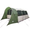 vidaXL Rodinný stan so strechou Zelená a biela 576 x 325 x 213 cm
