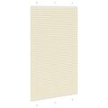 vidaXL Skladaná roleta krémová 120x200 cm, šírka látky 119,4 cm, polyester