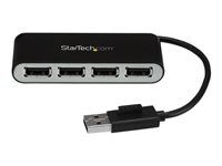 USB Bus Powered - Prenosný viacportový USB 2.0 rozbočovač a expandér hub - Malý cestovný USB hub (ST4200MINI2) - Rozbočovač - 4 x USB 2.0 - desktop