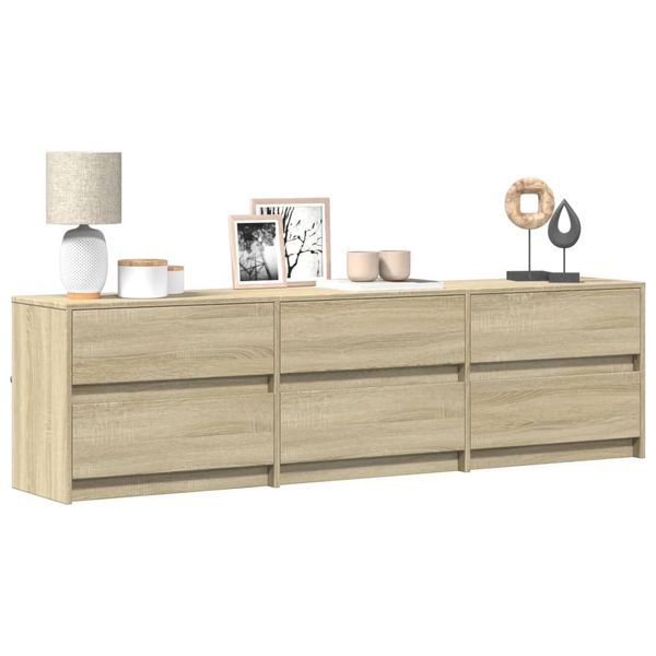 vidaXL TV stolík s LED dub sonoma 180x34x50 cm kompozitné drevo