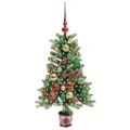 vidaXL Vianočný stromček s 150 LED-i so stojanom Zelená 90 cm PE