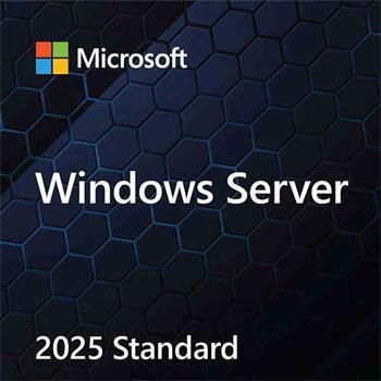 OEM Windows Server Standard 2025 64bit Eng 1pk DVD 16 Core Operační systém, pro servery, bez CALu, 16 core, ENG OEM