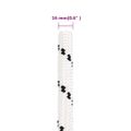 vidaXL Pletené lodné lano biele 16 mm x 50 m polyester