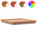 vidaXL LED posteľný rám voskovo hnedý 180x200 cm masívna borovica