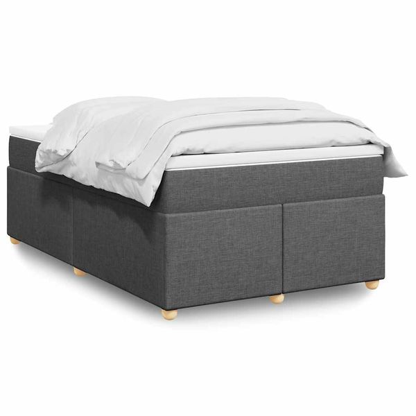 vidaXL Boxspring posteľ s matracom, tmavosivá 120x190 cm, látka