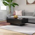 vidaXL Konferenčný stolík lesklý čierny 90x60x31 cm drevotrieska