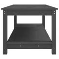 vidaXL Konferenčný stolík sivý 110x55x45 cm borovicový masív