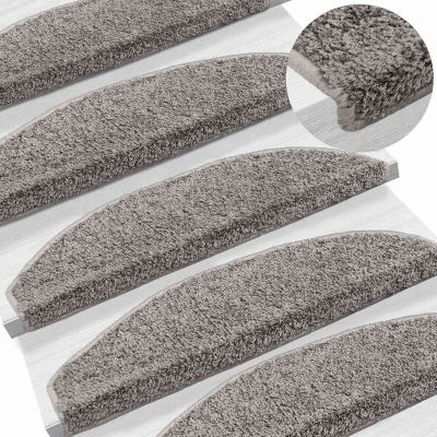 vidaXL Samolepiace schodové rohože 15 ks 80 x 24,5 x 3,5 cm Sivá