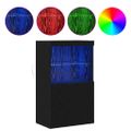 vidaXL LED komoda Čierna 60 x 37 x 100 cm Kompozitné drevo