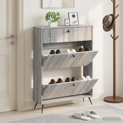 vidaXL Skriňa na topánky BREDA 78 x 24 x 103 cm Kompozitné drevo