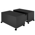 vidaXL Konferenčný stolík lesklý čierny 75x75x38 cm drevotrieska