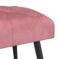 vidaXL Lavica s gombíkovým prešívaním Ružová 110 x 40 x 46 cm Zamat