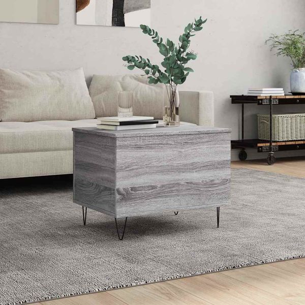 vidaXL Konferenčný stolík sivý sonoma 60x44,5x45 cm spracované drevo