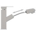 vidaXL Kúpelňová batéria s funkciou vyťahovania, strieborná 157x172 mm