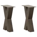 vidaXL Nohy konferenčného stolíka v tvare X, 2 ks, prírodná oceľ, 38 x (42-43) cm, oceľ