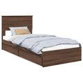 vidaXL Úložná posteľ Hnedý dub 75 x 190 cm Kompozitné drevo