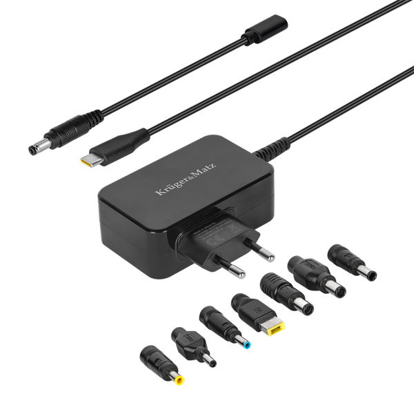 Zdroj univerzálny Kruger&Matz KM1450-65 65W Power Delivery 7 koncoviek pre notebooky