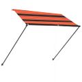vidaXL Zaťahovacia markíza s LED 250x150 cm oranžová a hnedá