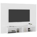 vidaXL Nástenná TV skrinka biela 120x23,5x90 cm spracované drevo