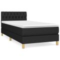 vidaXL Posteľný rám boxspring s matracom čierny 80x200 cm látka