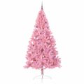 vidaXL Umelý predsvietený vianočný stromček Ružová 240 cm PVC