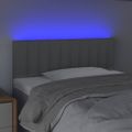 vidaXL Čelo postele s LED bledosivé 100x5x78/88 cm látka