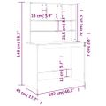 vidaXL Stolík s policami lesklý biely 102x45x148 cm spracované drevo