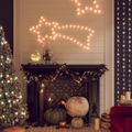 vidaXL Silueta vianočnej kométy so 48 LED 3 ks teplé biele 65x28 cm