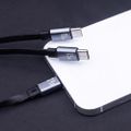 Forever 3v1 kábel USB - Lightning + 2x USB-C 1,2 m 100W čierny