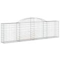vidaXL Oblúkové gabionové koše 4 ks 300x30x80/100cm pozinkované železo