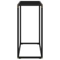 vidaXL Konzolový stolík čierny 60x35x75 cm tvrdené sklo