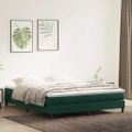 vidaXL Posteľný rám boxsping bez matracom tmavozelený 180x210 cm zamat