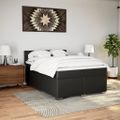 vidaXL Boxspring posteľ s matracom čierna 140x200 cm umelá koža