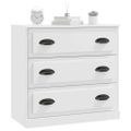 vidaXL Komoda biela 70x35,5x67,5 cm spracované drevo