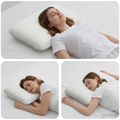 vidaXL Spací vankúš 74 x 39 x 13 cm Pamäťová pena Biela