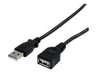 M/F - USB extension cable - USB (M) to USB (F) - USB 2.0 - 6 ft - black - USBEXTAA6BK - Predlžovacia šnúra USB - USB (M) do USB (F) - USB 2.0 - 1.8 m - čierna - pre P/N: 35FCREADBK3, ICUSB2321F, ICUSB232V2, LTUB1MBK, MSDREADU2OTG, ST4200MINI2, UUSBOTG