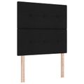 vidaXL Ottoman posteľ s matracom a LED Čierna 90 x 200 cm Látka