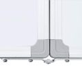 vidaXL Magnetická biela tabuľa skladacia 200x50x1,7 cm hliník